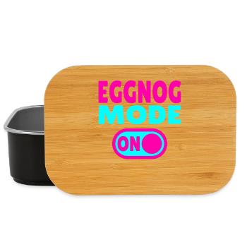 Eggnog Mode ON - lustige Weihnachtssprüche - Lunch Box - Schwarz - Vorne
