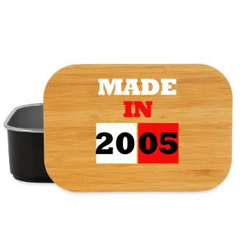Made in 2005 Vintage Block - Lunch Box - black - Front