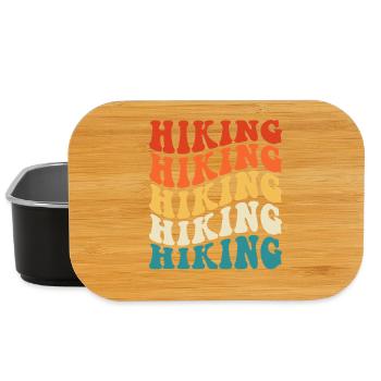 Hiking Hiker Mountaineer Gift - Lunch Box - black - Front