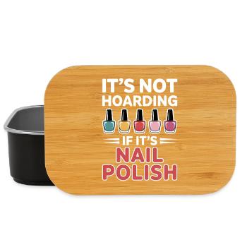 Nail Polish Saying Pedicure Funny Maincure Gift - Lunch Box - black - Front