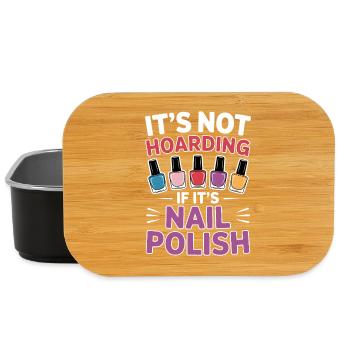 Nail Polish Saying Pedicure Funny Maincure Gift - Lunch Box - black - Front