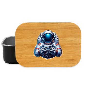 Astronaut Gaming Gamer - Lunch Box - black - Front