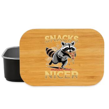 Funny Raccoon - Lunch Box - Schwarz - Vorne