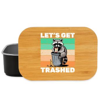 Funny Raccoon - Lunch Box - Schwarz - Vorne