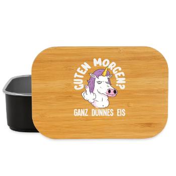 Guten Morgen Ganz dünnes Eis Einhorn - Lunch Box - Schwarz - Vorne
