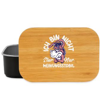 Not stubborn, just stable in opinion - Lunch Box - black - Front