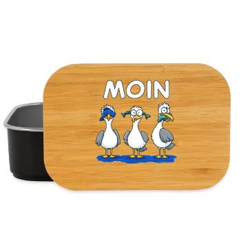 MOIN Trio Möwen Glitter Cartoon - Lunch Box - Schwarz - Vorne