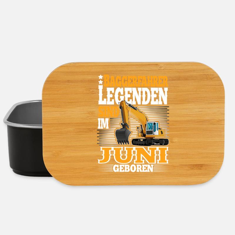 Baggerfahrer Geburtstag Juni - Lunch Box - Schwarz