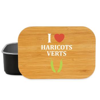 haricot vert - Boîte à goûter - noir - Devant