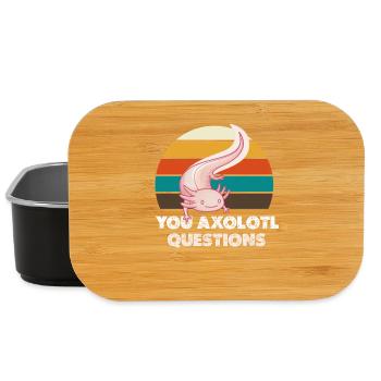 Axolotl Sunset Retro - Lunch Box - black - Front