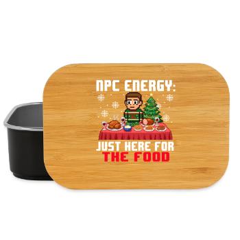 NPC-Energie nur hier für das Food Gamer Xmas - Lunch Box - Schwarz - Vorne