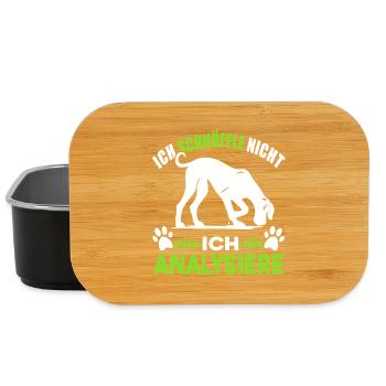 Ich schnüffle nicht - ich analysiere - Lunch Box - Schwarz - Vorne