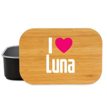 I Love Luna Pink Heart I Love Luna - Lunch Box - black - Front