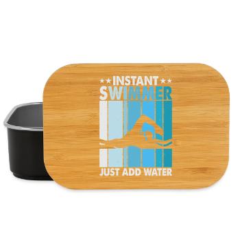 Swimming Water Sports Float Gifts - Lunch Box - black - Front
