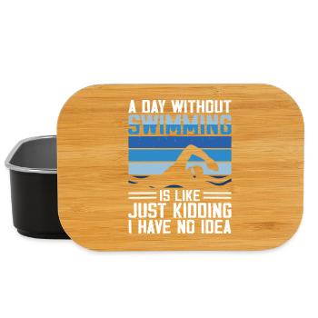 Swimming Water Sports Float Gifts - Lunch Box - black - Front