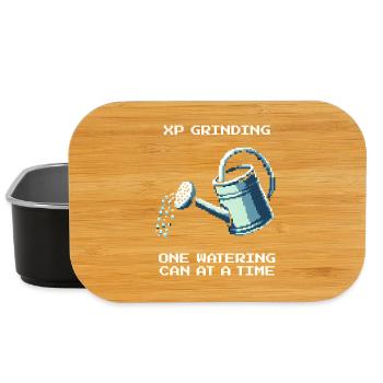 XP Grinding | Pflanzenpflege Leveln - Lunch Box - Schwarz - Vorne