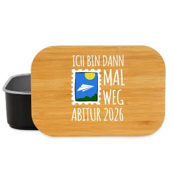Ich bin dann mal weg | Abi 26 | Abitur Geschenk - Lunch Box - Schwarz - Vorne