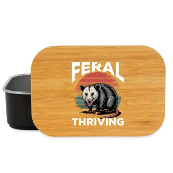 Funny Opossum - Lunch Box - black - Front