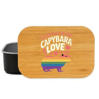 Capybara Regenbogen Liebe Design - Lunch Box - Schwarz - Vorne