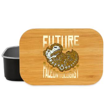 Fossil Heart Paleontology Motif - Lunch Box - black - Front