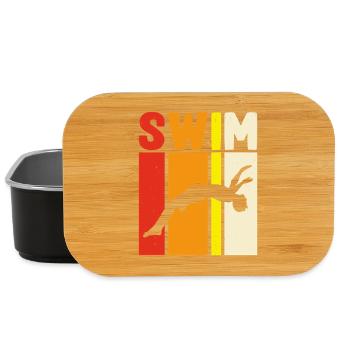 Schwimmen Wassersport Schwimmer Geschenke - Lunch Box - Schwarz - Vorne