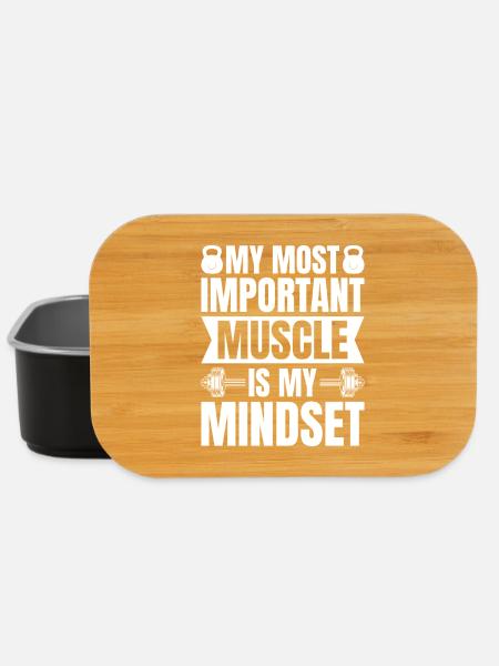 Powerlifting Bodybuilder Important My Mindset Gym - Lunch Box - black