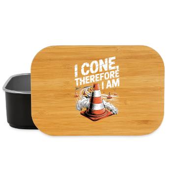 I Cone, Therefore I Am Spaßiger Verkehrskegel - Lunch Box - Schwarz - Vorne