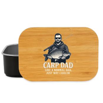 Papa carpe juste beaucoup plus frais - Boîte à goûter - noir - Devant