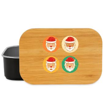 Weihnachtsmann Weihnachtsbaum Weihnachten - Lunch Box - Schwarz - Vorne