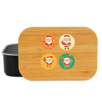 Weihnachtsmann Weihnachtsbaum Weihnachten - Lunch Box - Schwarz - Vorne