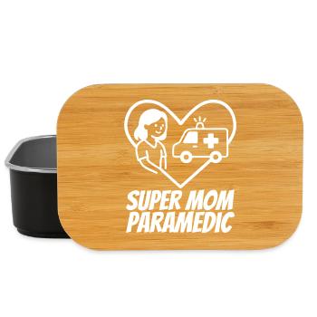 Super Mom Paramedic Ambulanz Herzdesign - Lunch Box - Schwarz - Vorne