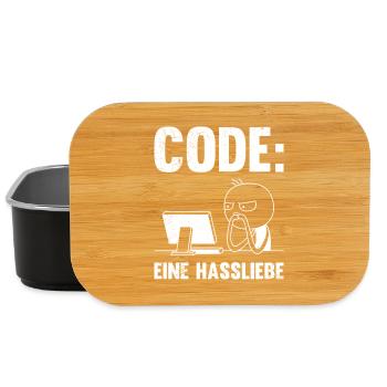 Coder CODE EINE HASSLIEBE LUSTIG - Lunch Box - Schwarz - Vorne