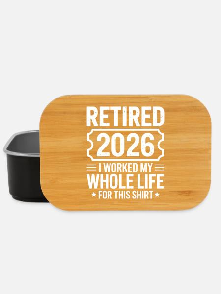 Ruhestand 2026 Shirt Motto - Lunch Box - Schwarz