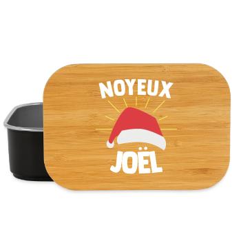 Noyeux Joël Humour Joyeux Noël Expression Drôle - Boîte à goûter - noir - Devant