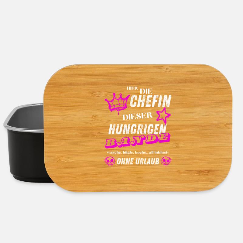 Voici le chef de cette bande affamée - Boîte à goûter - noir