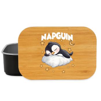 Penguin Nightgowns Funny Sleepwear Napguin - Lunch Box - black - Front