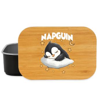 Cadeau pour les amateurs de manchots et les dormeurs - Boîte à goûter - noir - Devant