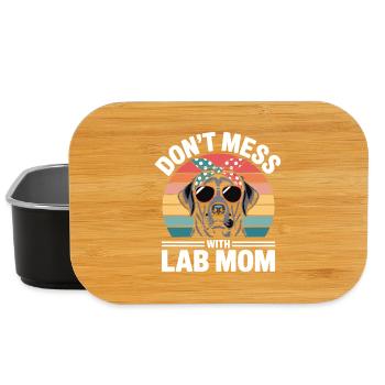 Cooler schwarzer Labrador lustiger Welpenliebhaber - Lunch Box - Schwarz - Vorne