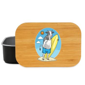 Cow Beach Surfboard Summer - Lunch Box - black - Front