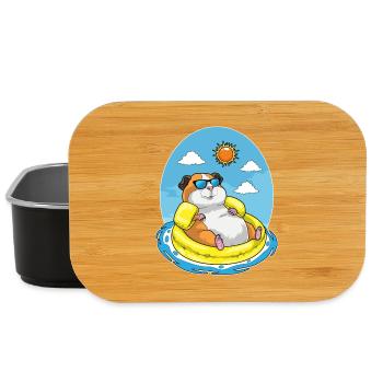 Natation de hamsters dans l’anneau d’été - Boîte à goûter - noir - Devant