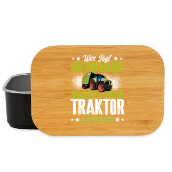 Traktor Landwirt - Lunch Box - Schwarz - Vorne