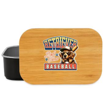 Golden Retriever Baseball Team - Lunch Box - black - Front