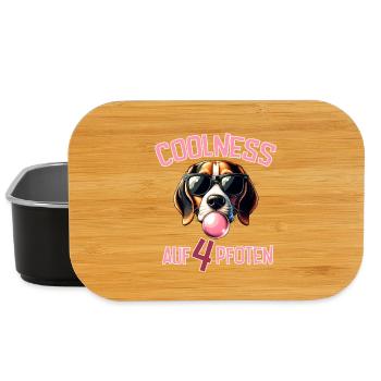 Bubble Trouble Dog With Sunglasses - Lunch Box - black - Front