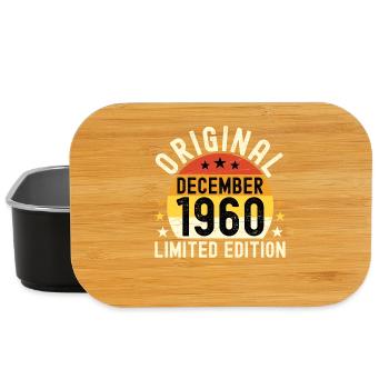 Birthday December 1960 Original Vintage Gift - Lunch Box - black - Front