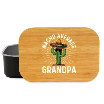 Nacho Durchschnittlicher Opa Lustiges Wortspiel für Papa - Lunch Box - Schwarz - Vorne