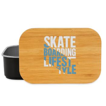Skateboarding Lifestyle Retro Typo Design - Lunch Box - Schwarz - Vorne