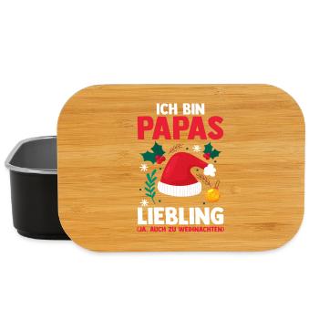 Weihnachtsmann Papas Liebling Weihnachten - Lunch Box - Schwarz - Vorne