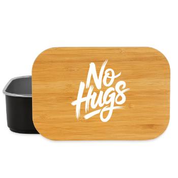 No Hugs Bitte Abstand Halten Umarmung Anti Social - Lunch Box - Schwarz - Vorne