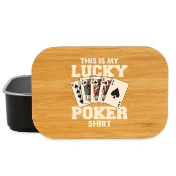 Chemise de cartes de poker porte-bonheur - Boîte à goûter - noir - Devant