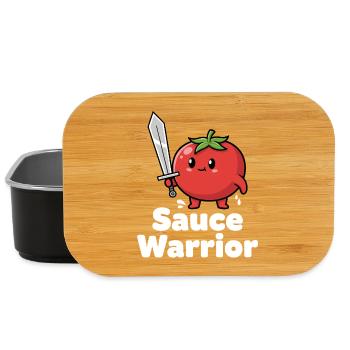 Tomato Warrior with Sword - Lunch Box - black - Front